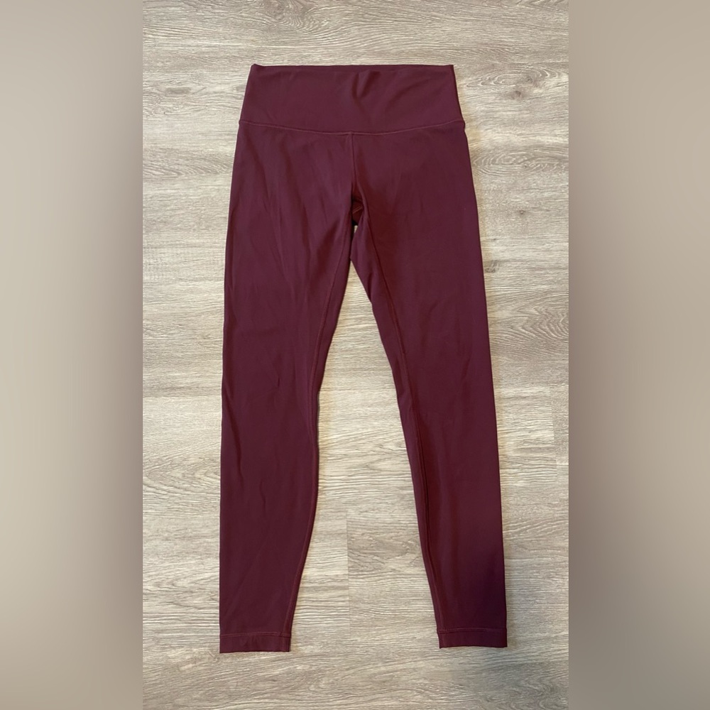Burgundy Lululemon leggings